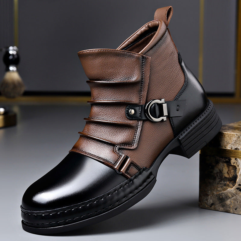 Herren Retro Thermostiefel mit Reissverschluss