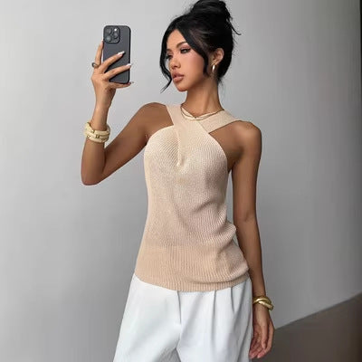Halterneck-Pullover, Strick, Damen
