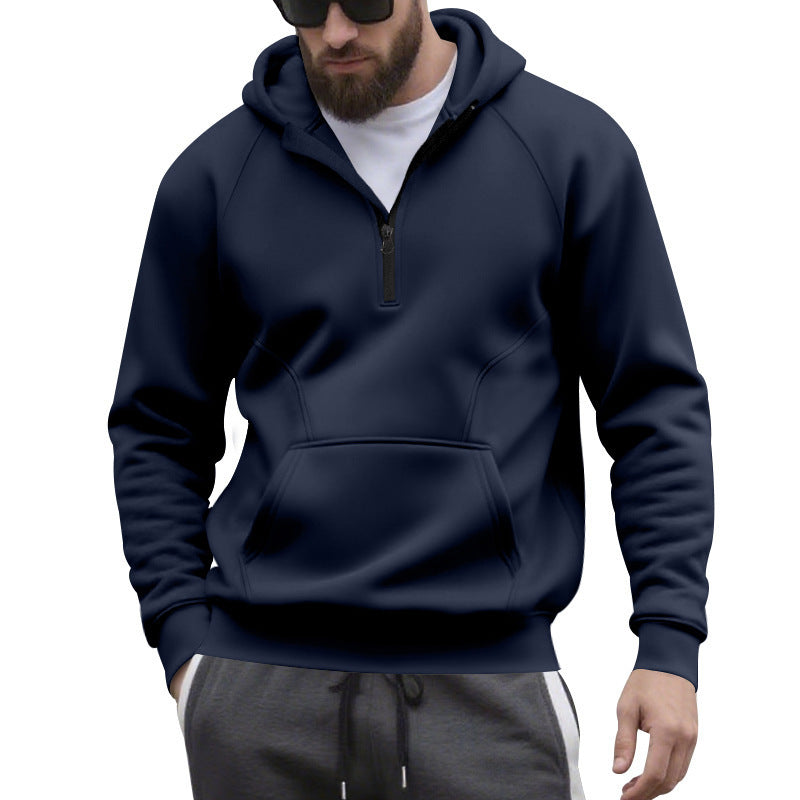 Herren Fleece Kapuzenjacke mit Reissverschluss