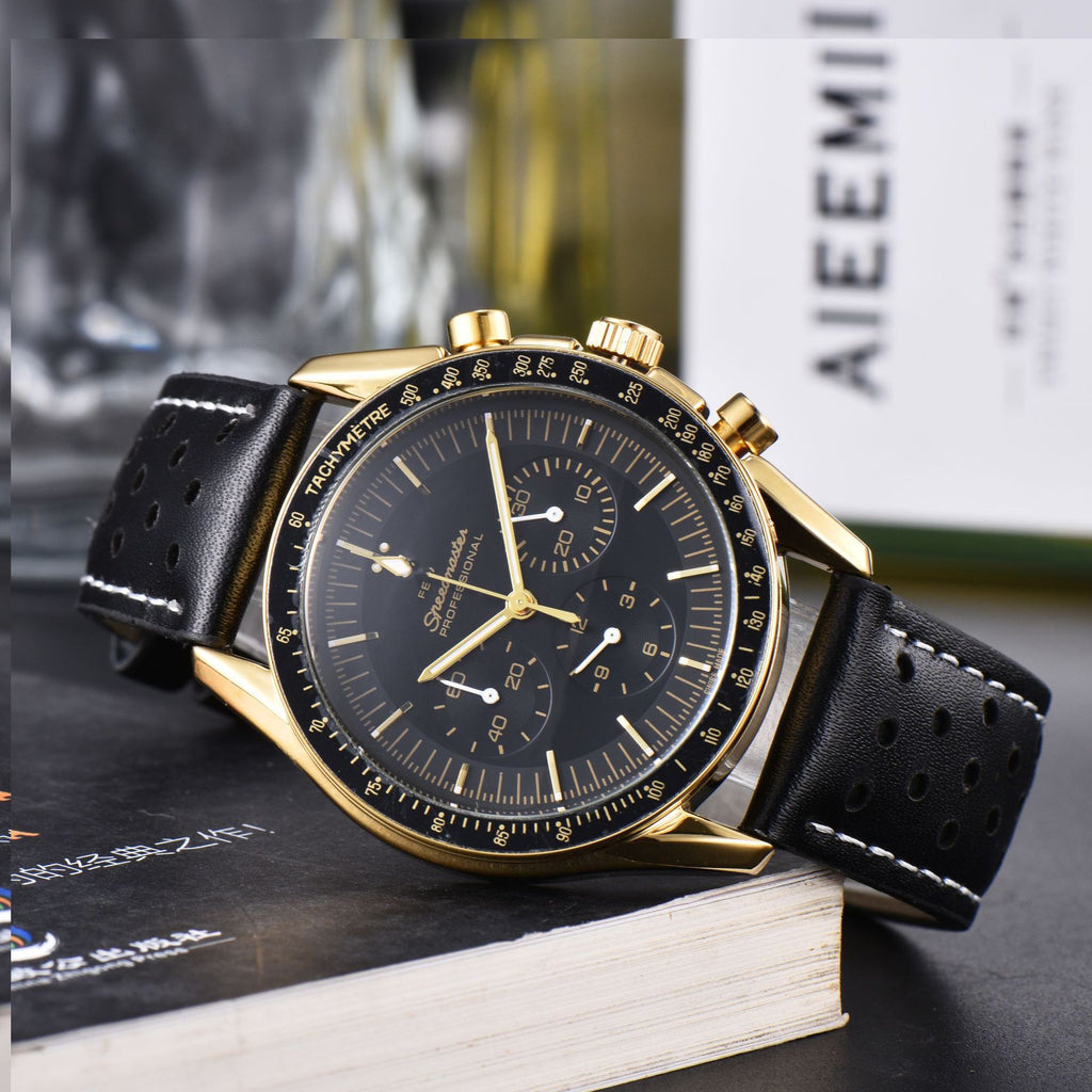LuxeStyle Business Herrenuhr, Lederarmband, Multifunktion – Bild 9 – LuxeStyle Schweiz