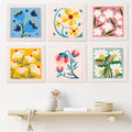 Stickbild-Set für Fotorahmen – Blumenmuster | LuxeStyle