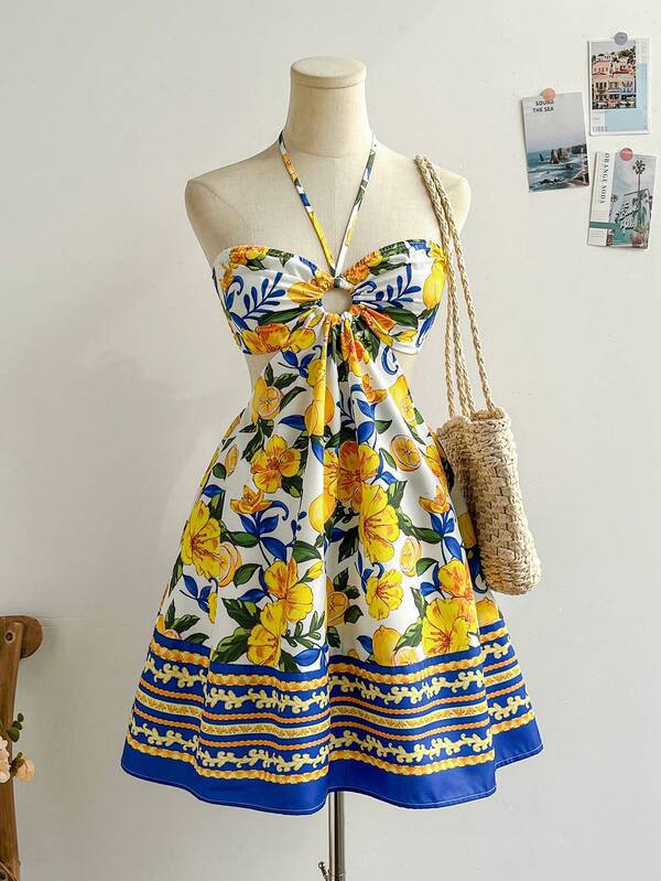 Bohemian Halterneck Tube Dress – Bild 5 | LuxeStyle