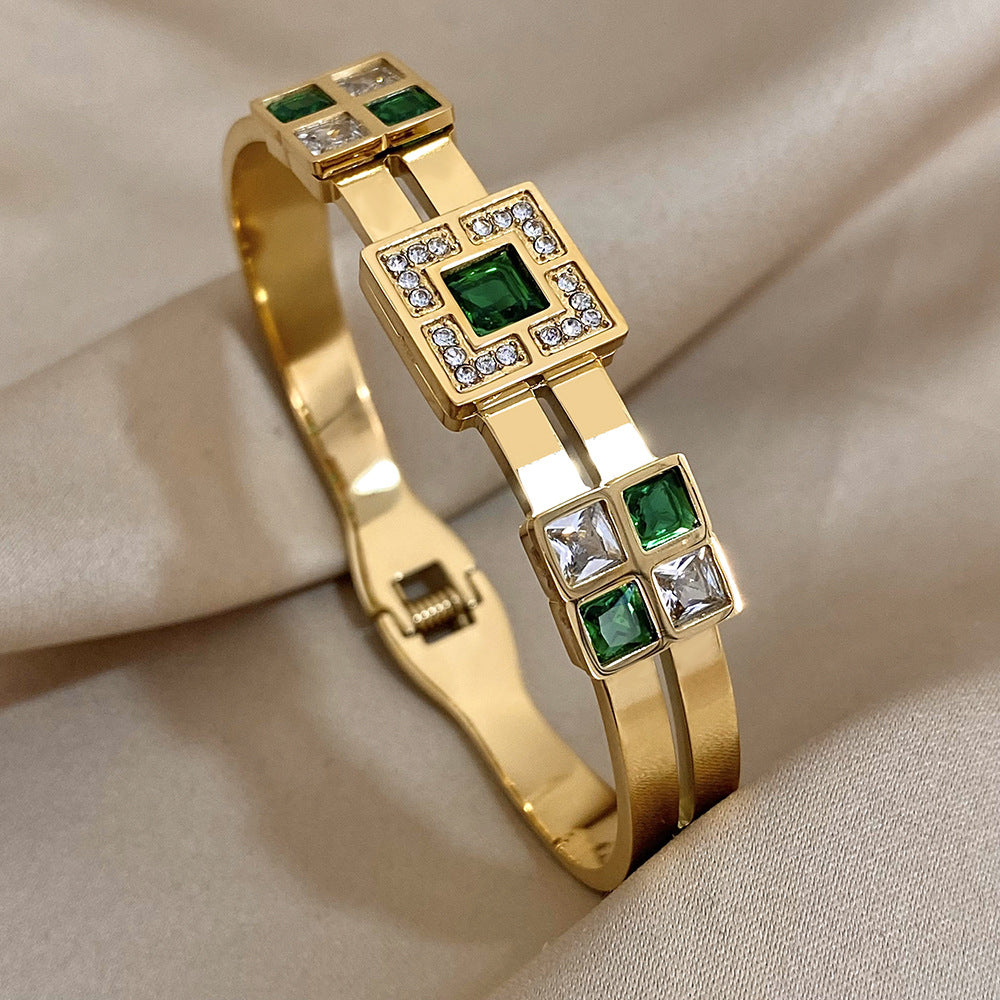 Damen-Armband mit grünem Diamant – Bild 4 | LuxeStyle
