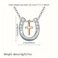 Glücks-Halskette «Fortune» · Hufeisen & Kreuz mit Zirkonia – LuxeStyle