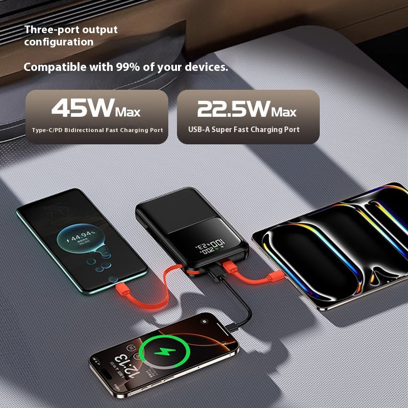 45W Power Bank mit Kabel, 20000 mAh