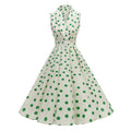 Aprikosenkleid mit Polka-Dots und Taillengürtel – Bild 7 | LuxeStyle