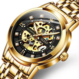 Farbe: Ganz Gold Schwarz Zifferblatt Herren