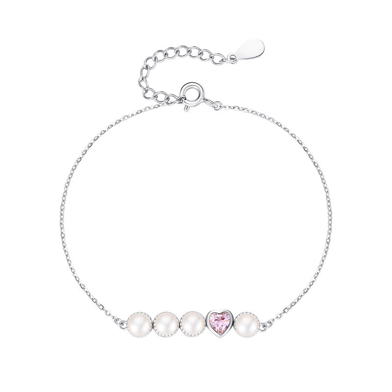 Herzschlag-Armband mit Süsswasserperle – Bild 2 | LuxeStyle