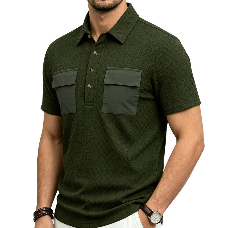 Jacquard Polo-Shirt mit Reverskragen
