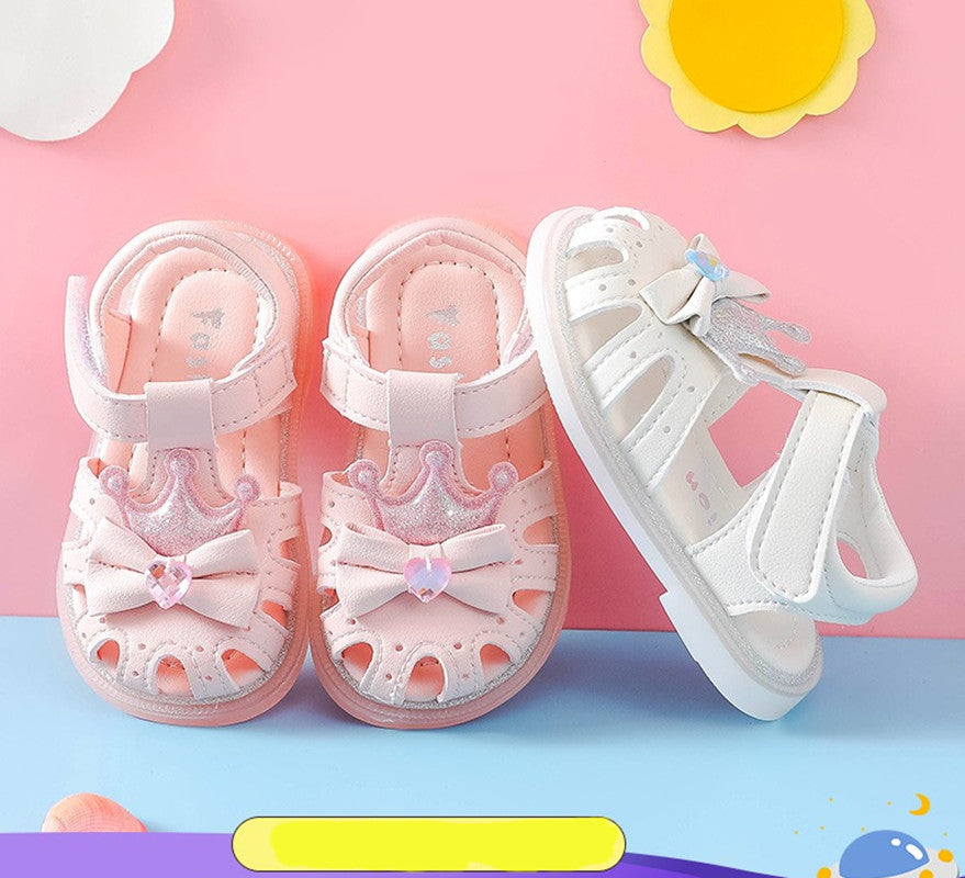 Babysandalen Sommer 0-2 Jahre, rosa, mit Strass – Bild 3 | LuxeStyle