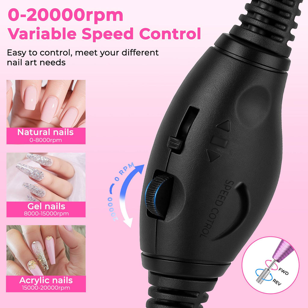 Elektrisches Nagelfeilen-Set für Maniküre – Ansicht 5