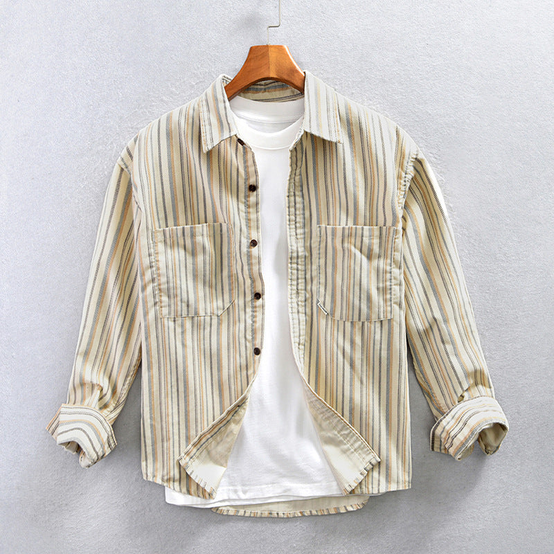 Herren Corduroy Hemd im Retro-Streifen-Look – Bild 5 | LuxeStyle