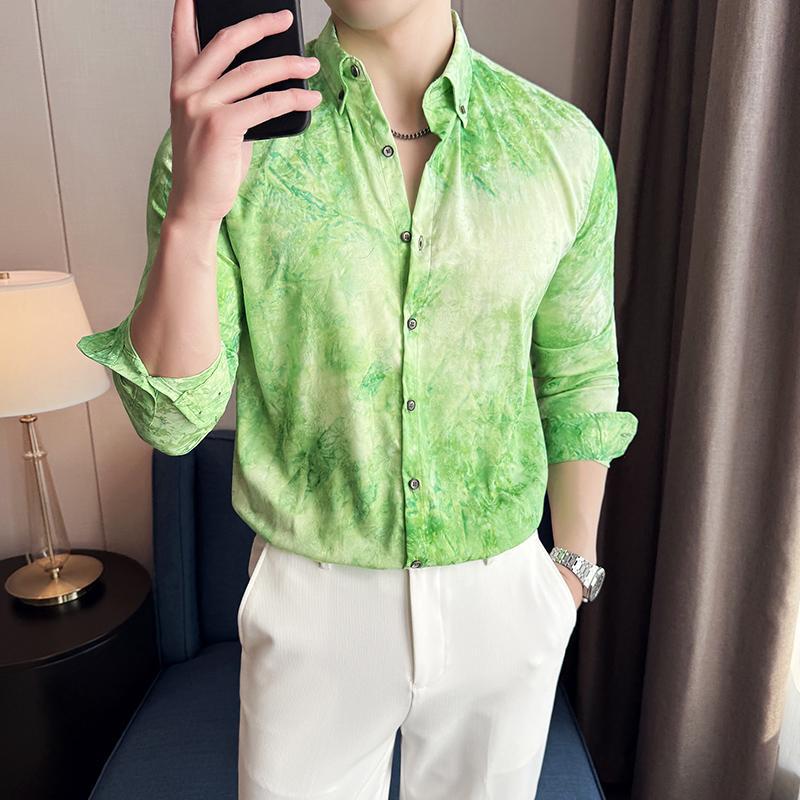 Herren Langarmshirt mit Farbverlauf – Bild 3 | LuxeStyle