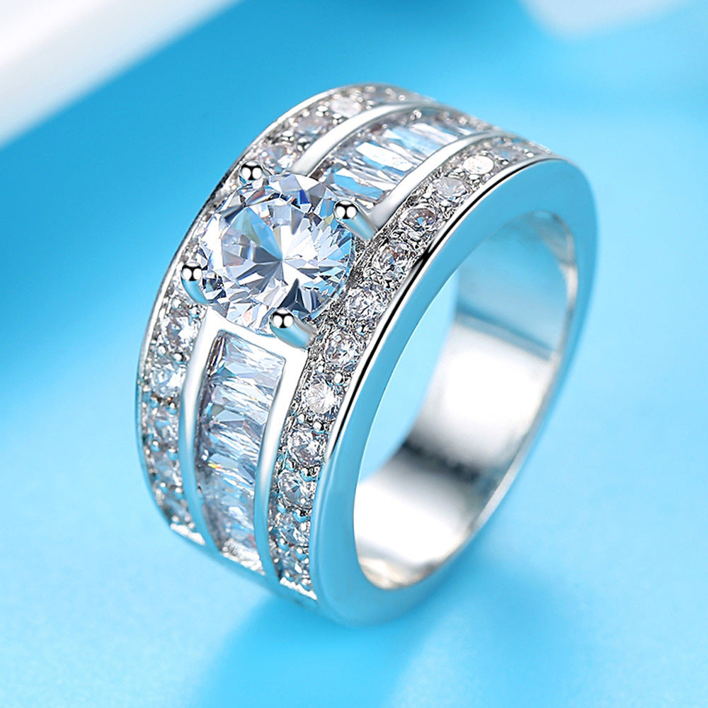 Verstellbarer Herz-Pfeil Zirkon-Ring