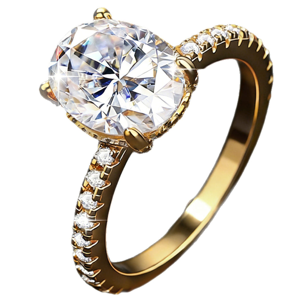 Eleganter Moissanit Ring im «Taubenei»-Design – Bild 4 | LuxeStyle