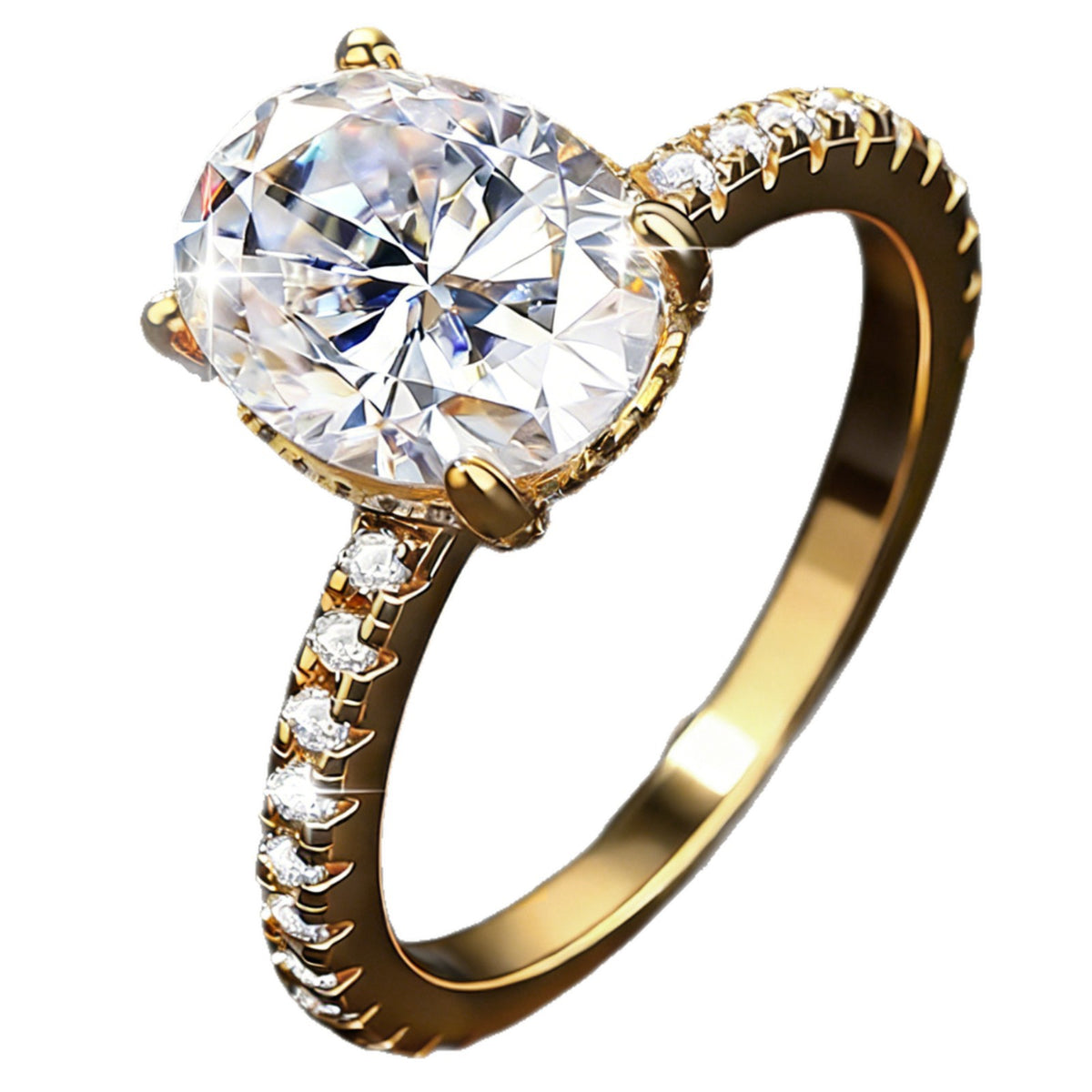 Eleganter Moissanit Ring im «Taubenei»-Design – Bild 4 | LuxeStyle