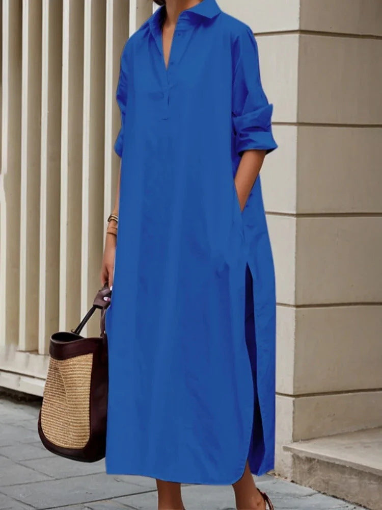 Elegantes Hemdkleid mit Seitenschlitz