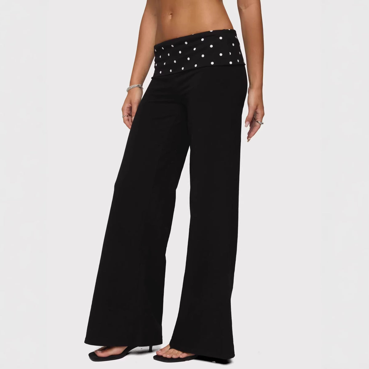 Leggings mit Polka-Dots und Patchwork-Design