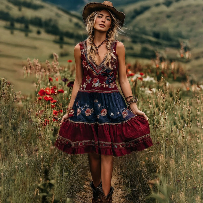 Retro A-Linien Kleid mit 3D-Effekt – Bild 2 | LuxeStyle