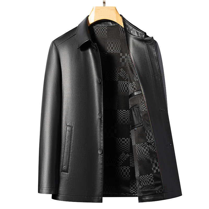 Lederjacke für Herren, lässig