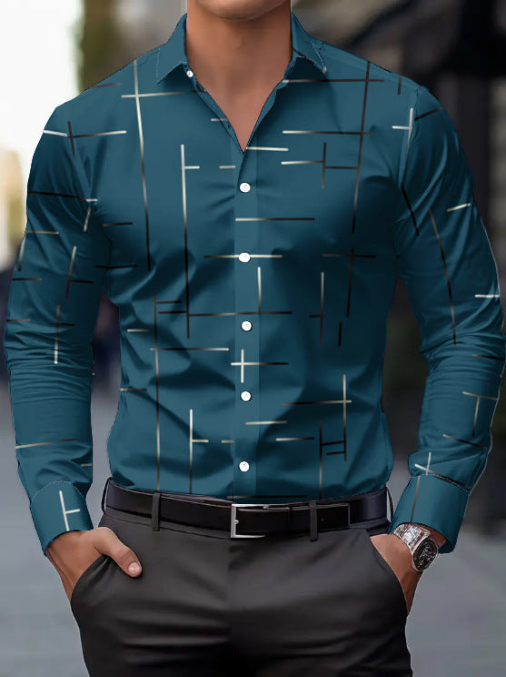 Plaid Shirt in Pfauenblau | LuxeStyle