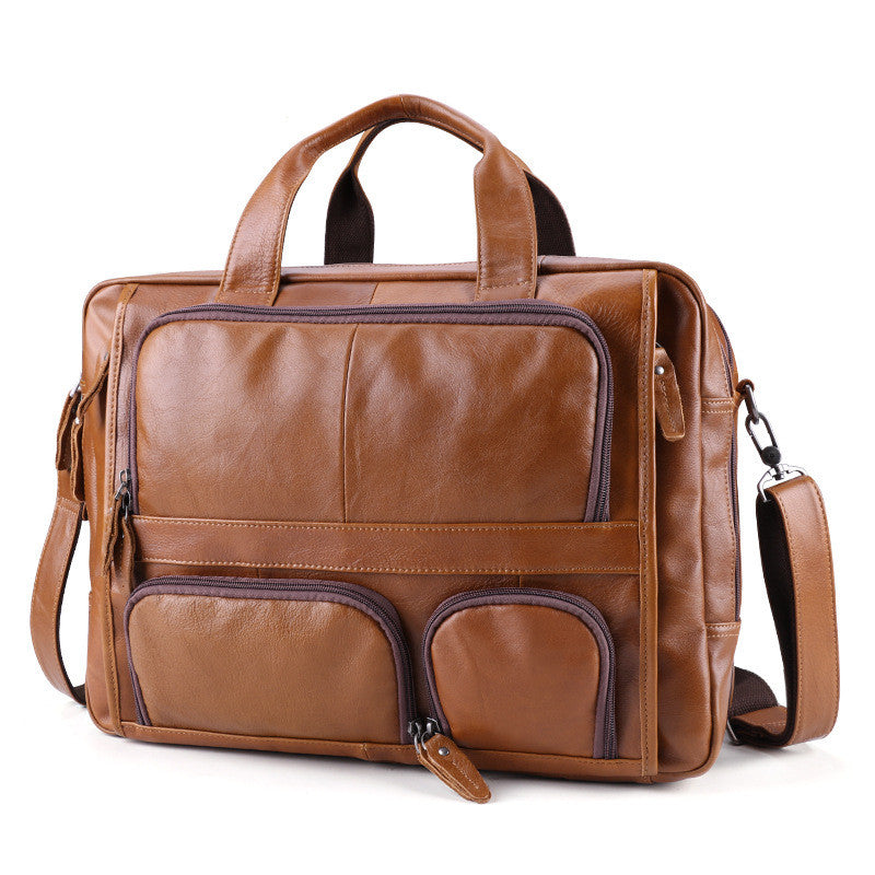 Herren-Laptoptasche aus Rindsleder – Bild 5 | LuxeStyle