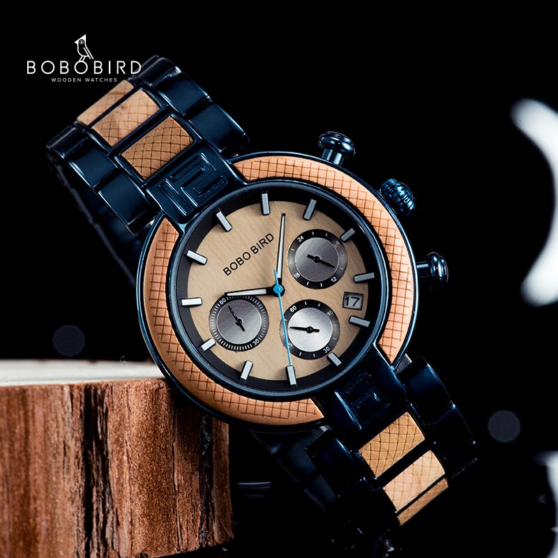 BOBOBIRD Quarzuhr für Herren, Leuchtzeiger – Bild 4 | LuxeStyle