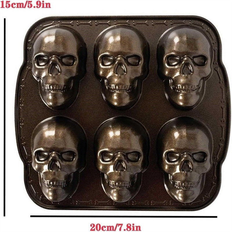 3D Totenkopf-Backform aus Aluminium