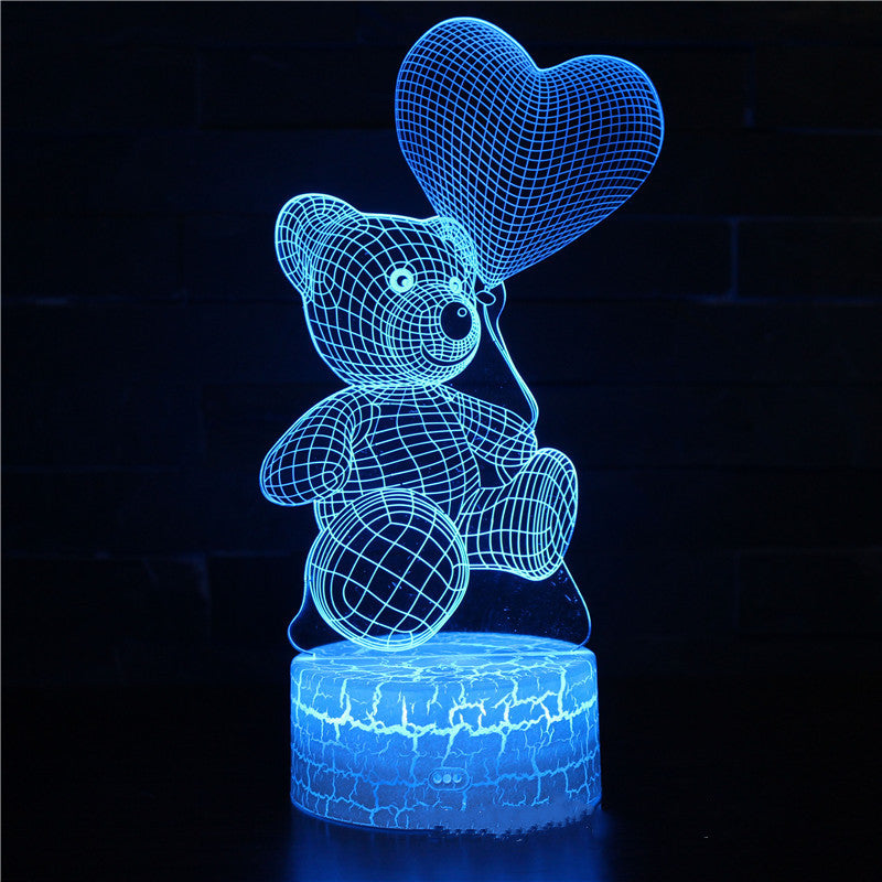 3D-Teddy-Nachtlampe mit Farbwechsel