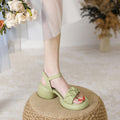 One-Strap Chunky-Heel Sandale