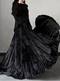 Elegantes Vintage Samtkleid mit Meerjungfrauen-Saum – Bild 1 | LuxeStyle