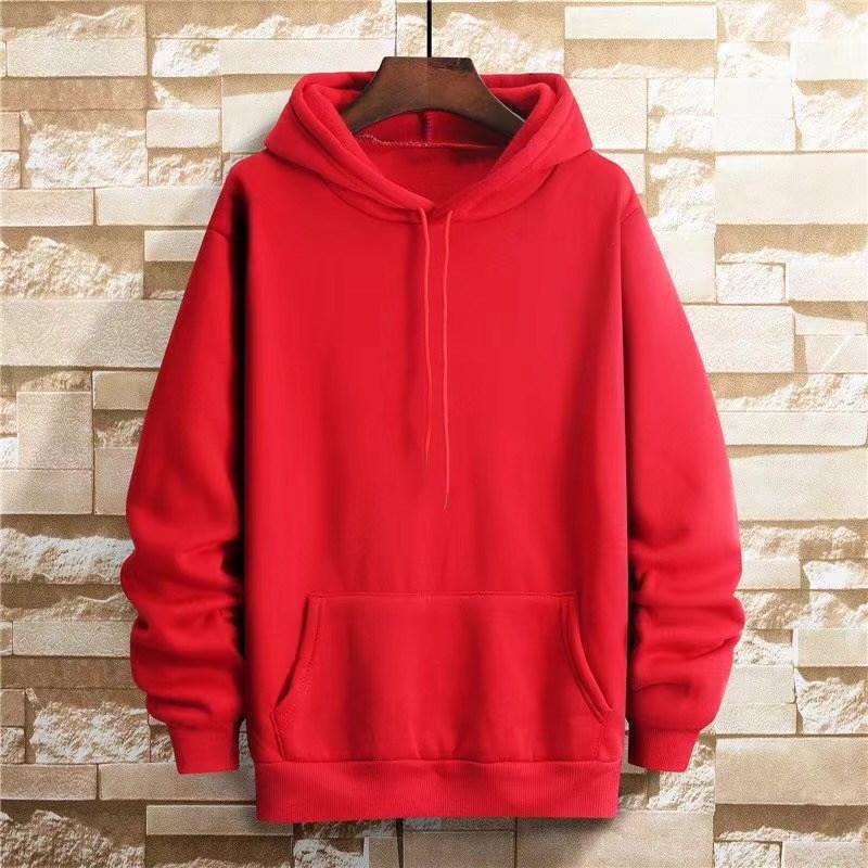 Unifarbenes Kapuzen-Sweatshirt
