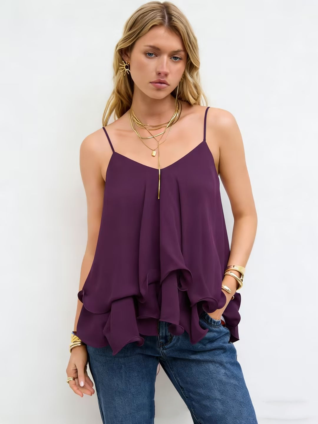 Damen Carmen-Top mit Rüschenträgern – Bild 7 | LuxeStyle