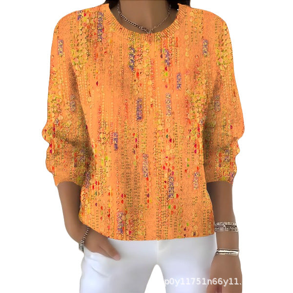 Damen-Sweatshirt mit Blumenmuster