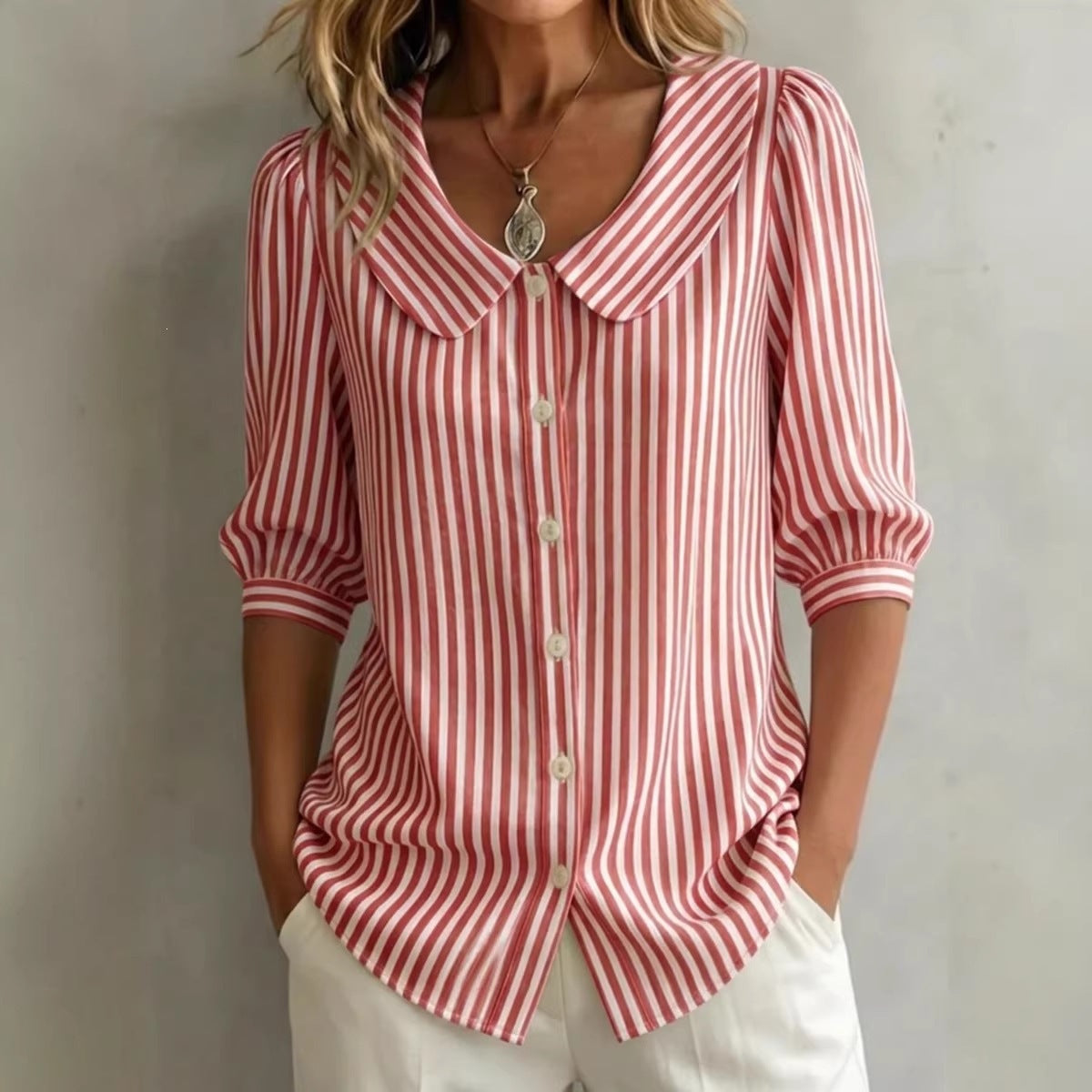 Bunt Streif-Shirt – Bild 7 | LuxeStyle