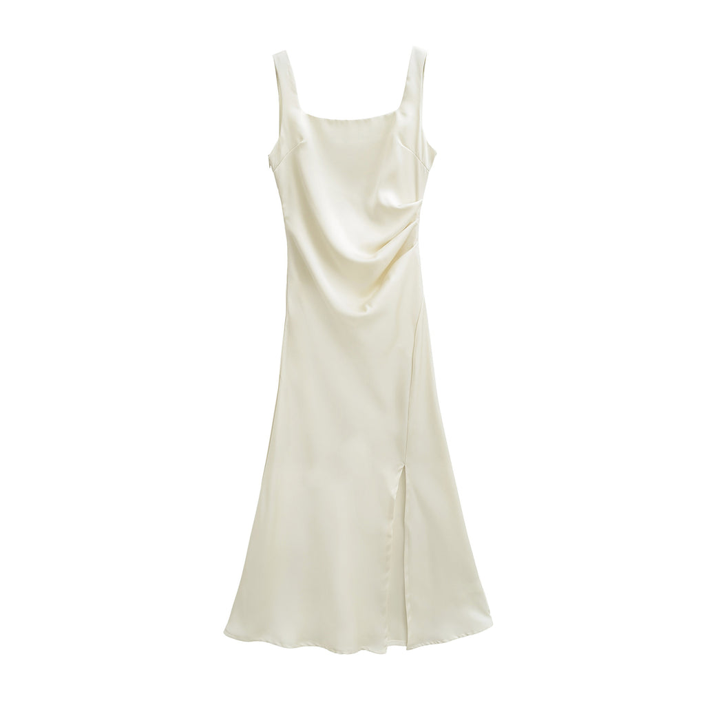 Elegantes Satin-Trägerkleid