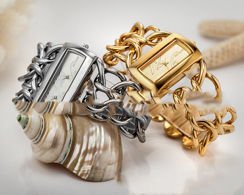 Damen Quarzuhr mit Metallarmband – Bild 3 | LuxeStyle