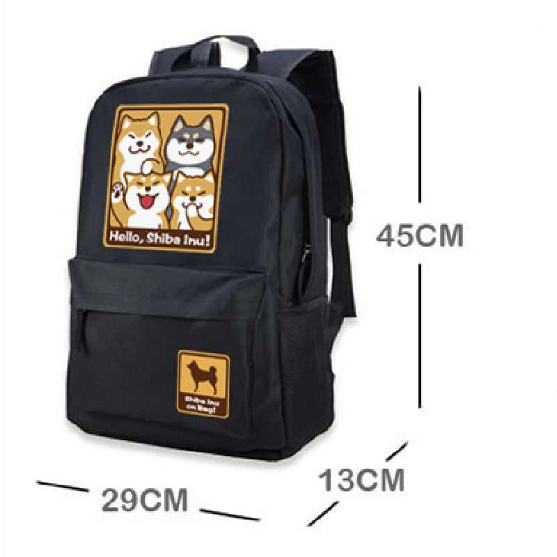 Schulranzen mit Hundemotiv, vertikaler Rucksack | LuxeStyle