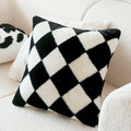 Retro Hasefell Schachbrett Sofakissen – Bild 3 | LuxeStyle