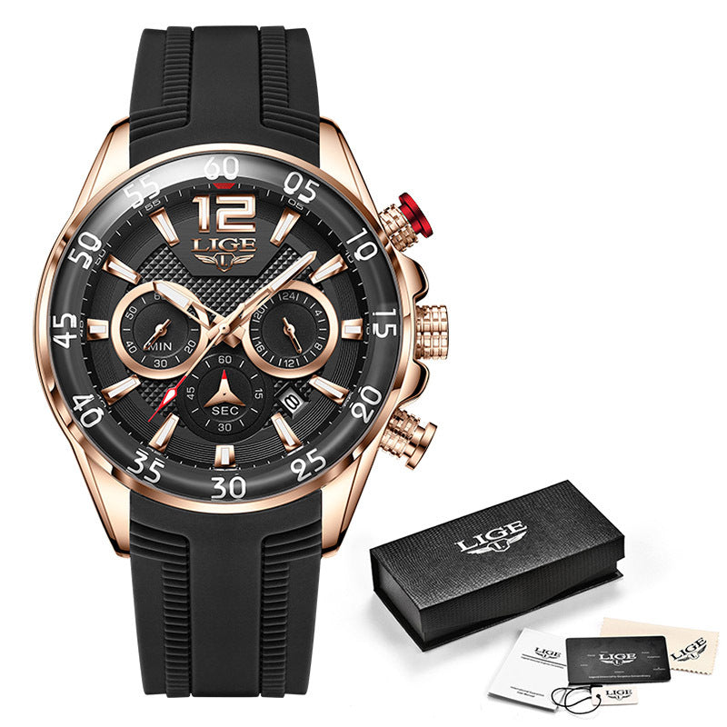Quarz-Herrenuhr wasserdicht mit Multifunktion – Bild 2 | LuxeStyle