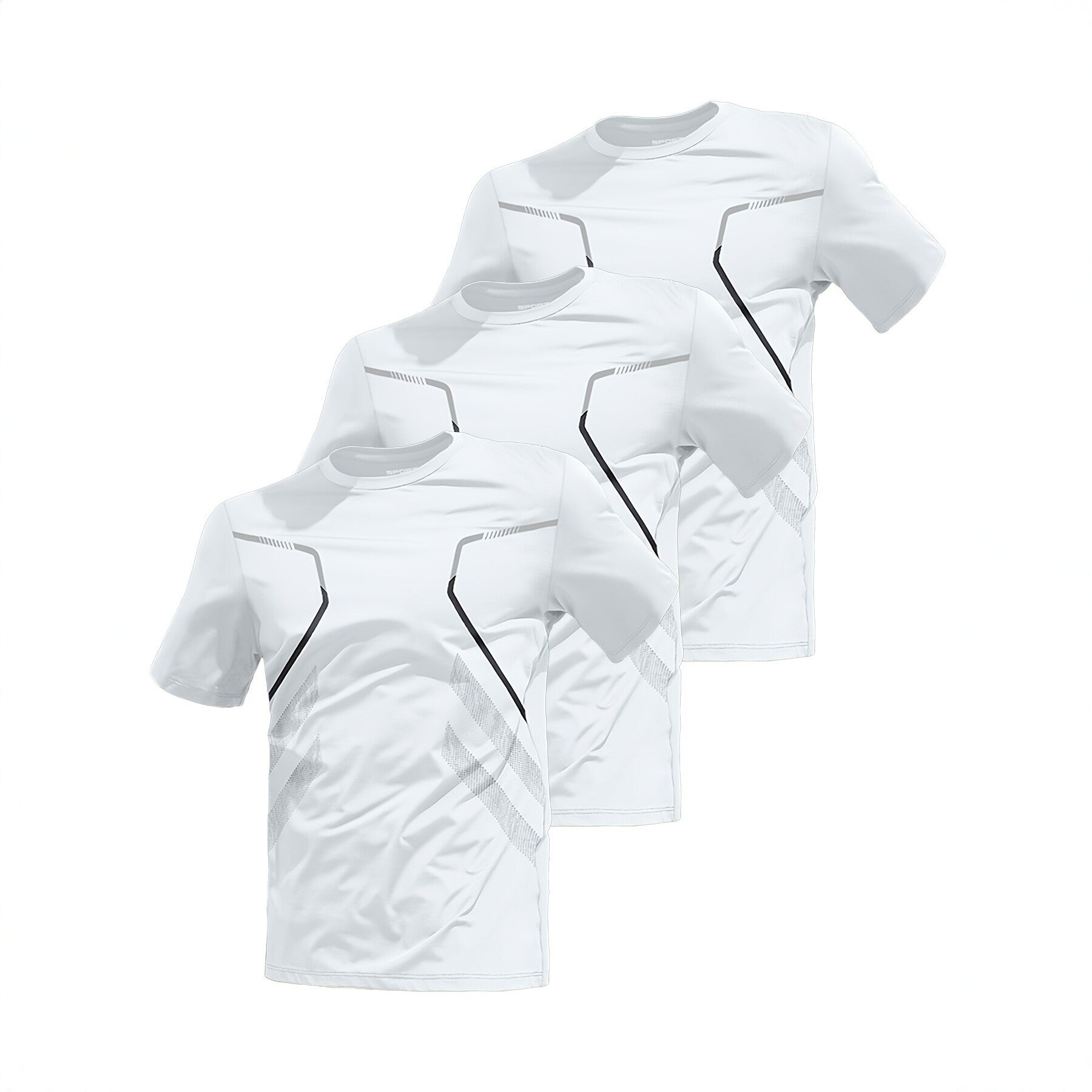 3er-Pack Sport-Tops Herren Kurzarm