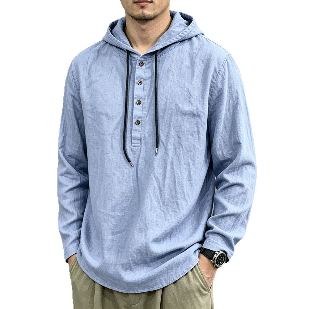 Herren Langarmshirt mit Kapuze – Bild 4 | LuxeStyle