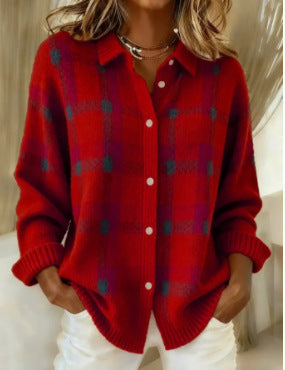 Plaid-Hemd mit weitem Schnitt