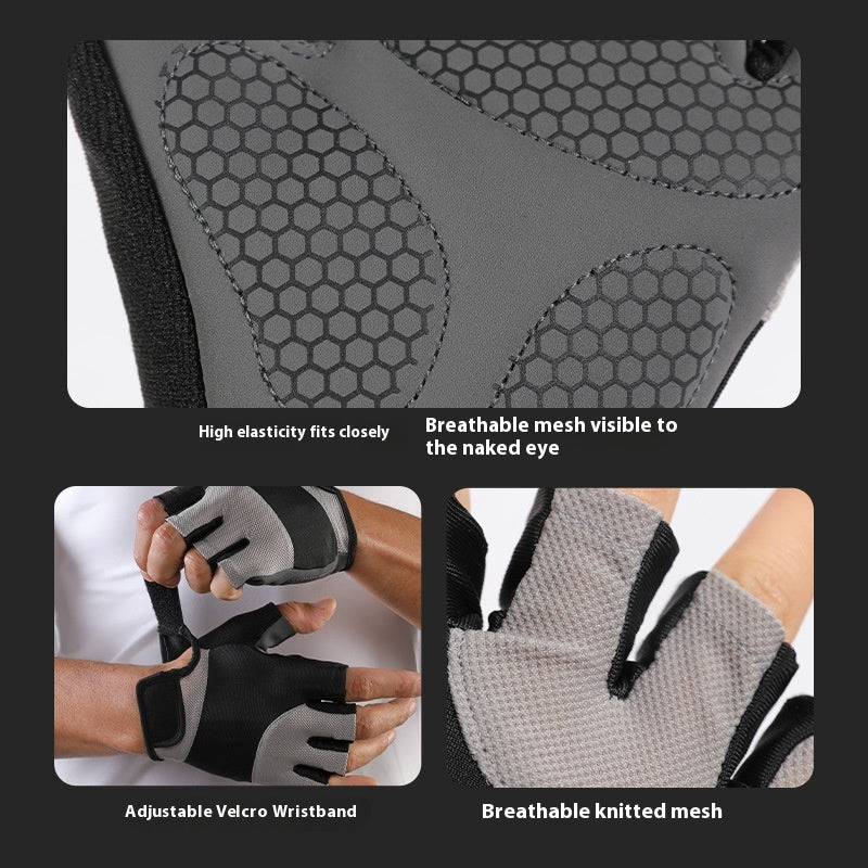 Halbfinger-Fitnesshandschuhe für Krafttraining