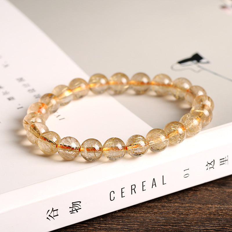 9 mm Golden Hair Quartz Armband – Bild 2 | LuxeStyle
