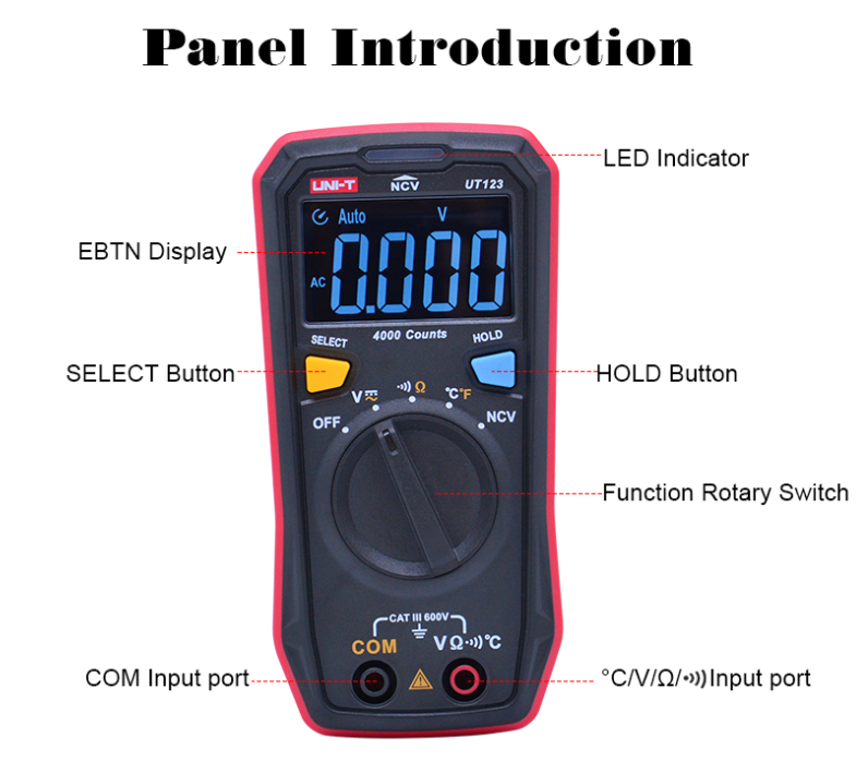 UNI-T UT123 Digitales Taschenmultimeter – Bild 3 | LuxeStyle