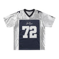 Retro V-Neck T-Shirt mit Letter-Print