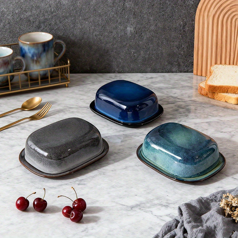 Keramik-Aufbewahrungsbox mit Deckel für Butter und Käse – Bild 3 | LuxeStyle