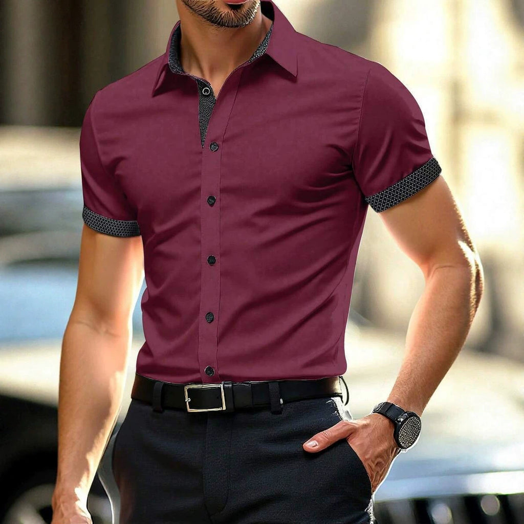 Sommerhemd Herren Kurzarm Casual
