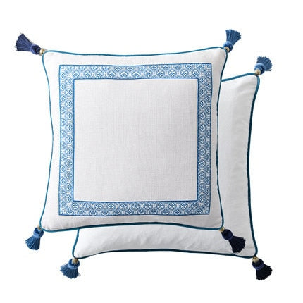 Kissenbezug Blau-Weiss Porzellan-Stil